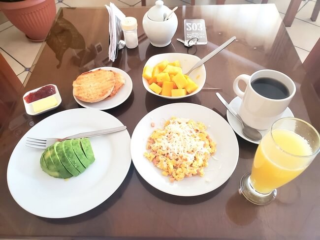 Complimentary breakfast at Fitcarrald Hotel Iquitos