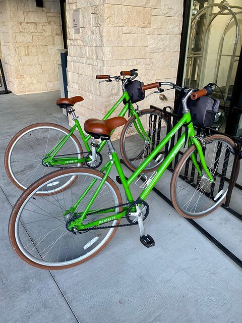 Complimentary bikes available in front of Element Moab