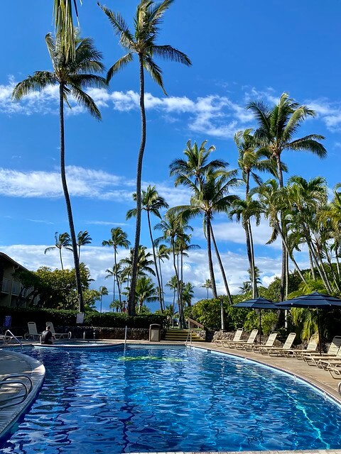 One of two swimming pools at Napili Shores Maui in Lahina, Hawaii. 