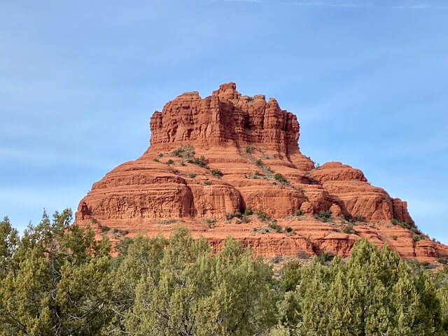 Iconic Bell Rock can't be missed in Sedona. Surrounded by biking and hiking trails, Bell Rock is a fixture in Sedona, Arizona. 