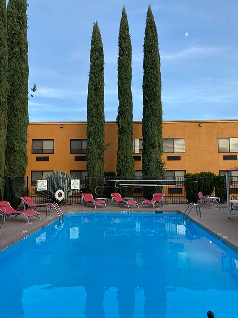 Heated outdoor swimming pool in Sedona, Arizona