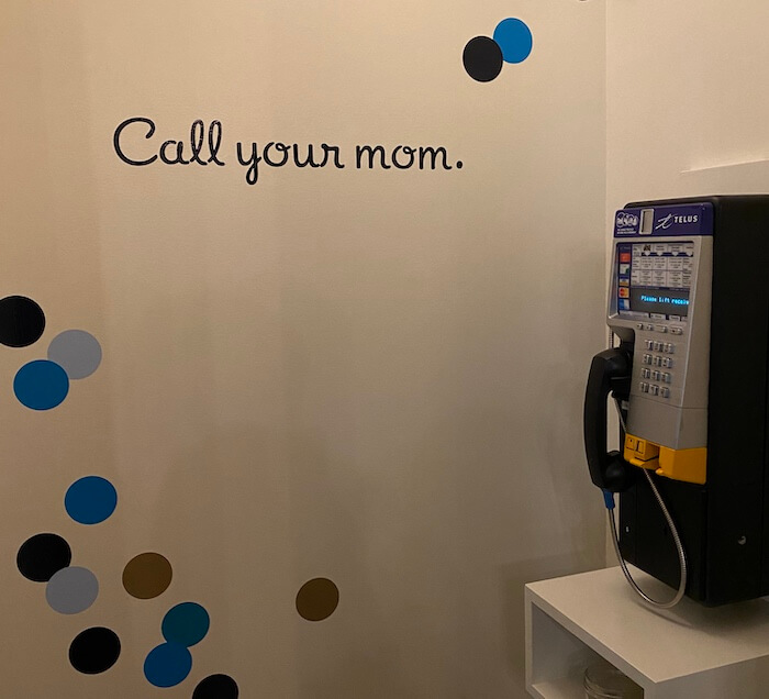 Call your mom from the Naramata Inn