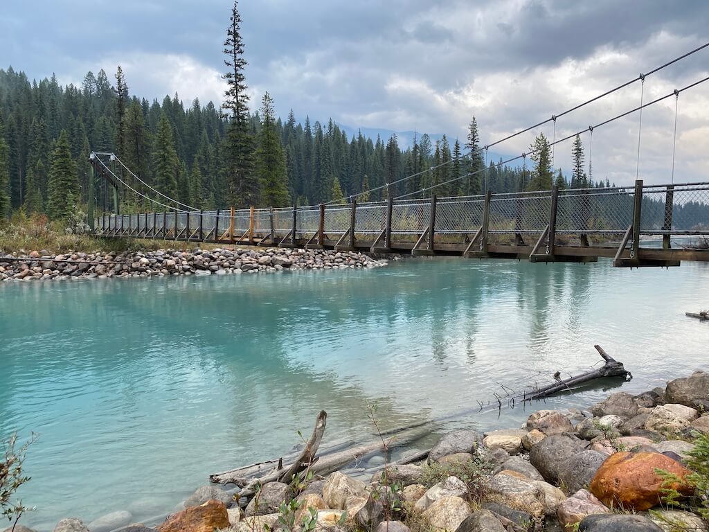 Suspension bridge, Kootenay National Park, BC Canada