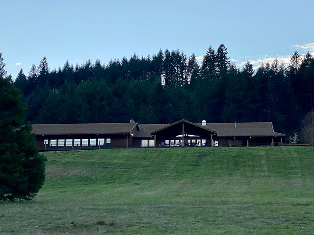 Big K Guest Ranch at dusk in Elkton, Oregon