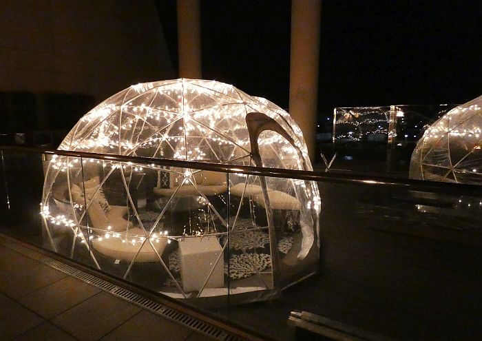 cocktail igloo at state line Idaho resort