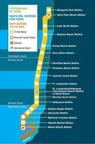 Tri-rail train from Miami