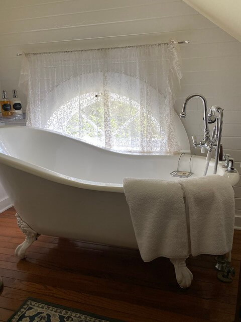 Clawfoot bath tub at Heceta Lighthouse Bed and Breakfast 