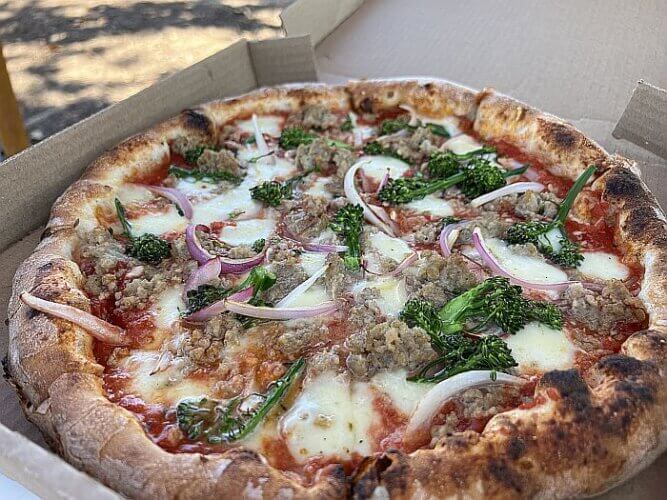 pizza from Forno at Silverado Resort and Spa in Napa