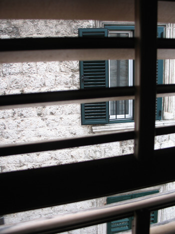 View out window of Hotel Vardar, Kotor, Montenegro (Photo by Susan McKee)