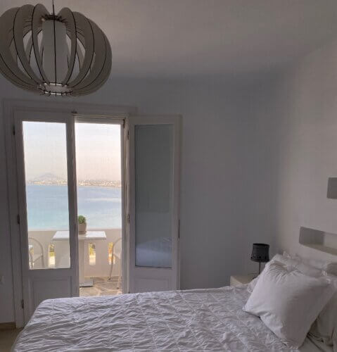 bedroom at Apricot and Sea in Naxos Greece