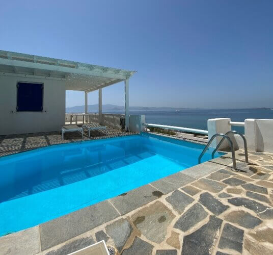 semi-private pool at Apricot and Sea in Naxos, Greece 