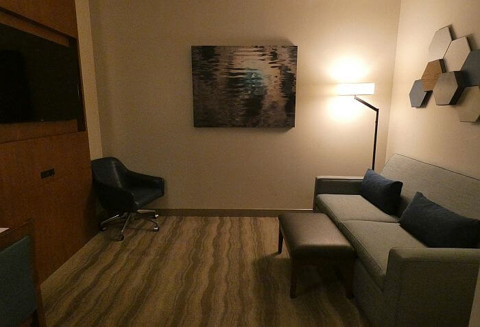 Sarasota Embassy Suites living room with sofa bed