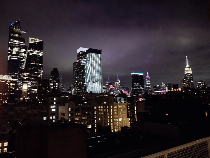 Night view Manhattan from Cambria Hotel Chelsea