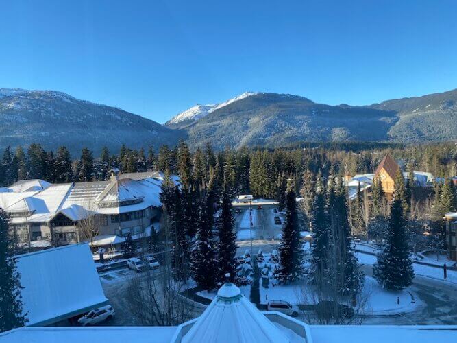 Mountain views, Fairmont Chateau Whistler BC Canada