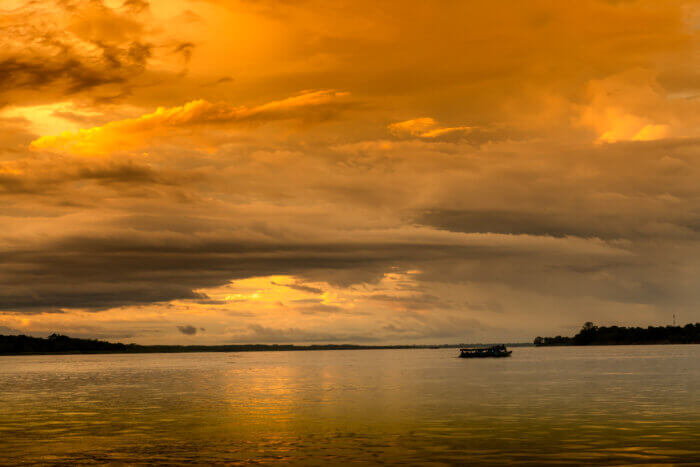 Sunset on the Peruvian Amazon River