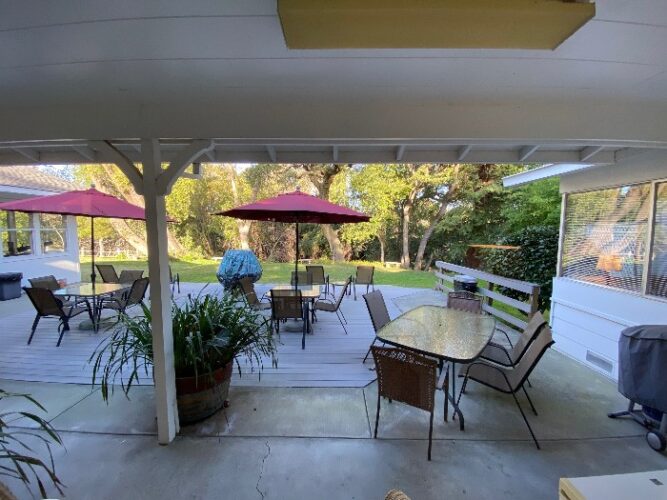 patio of the Stahlecker House in Napa 