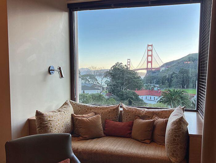 View of Golden Gate from Cavallo Point Guestroom