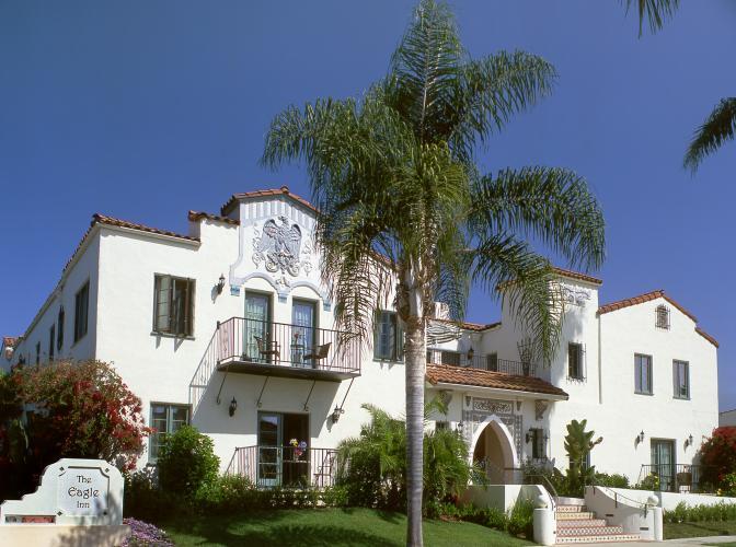 Exterior Eagle Inn Spanish style architecture