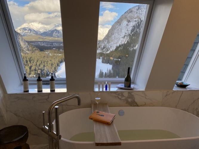 Crown suite bath, Fairmont Banff Springs Hotel, Canada