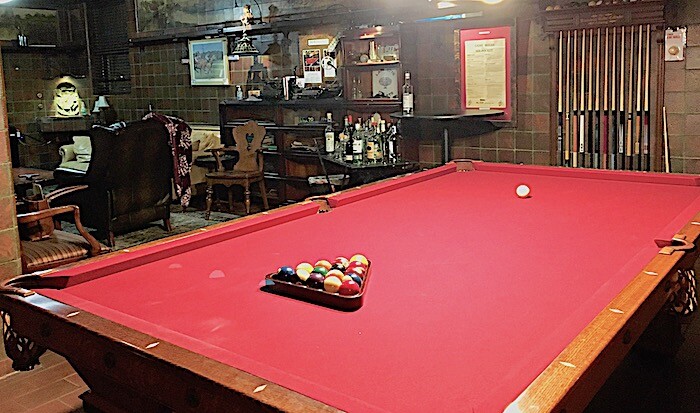 Pool table on lower level.