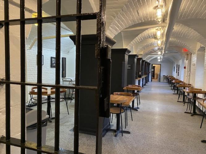 Breakfast room, Saintlo Ottawa Jail Hostel, Ottawa, Ontario, Canada