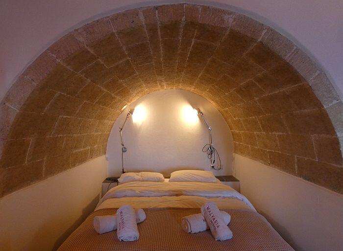 standard double room bed at Malvasia Bastione 