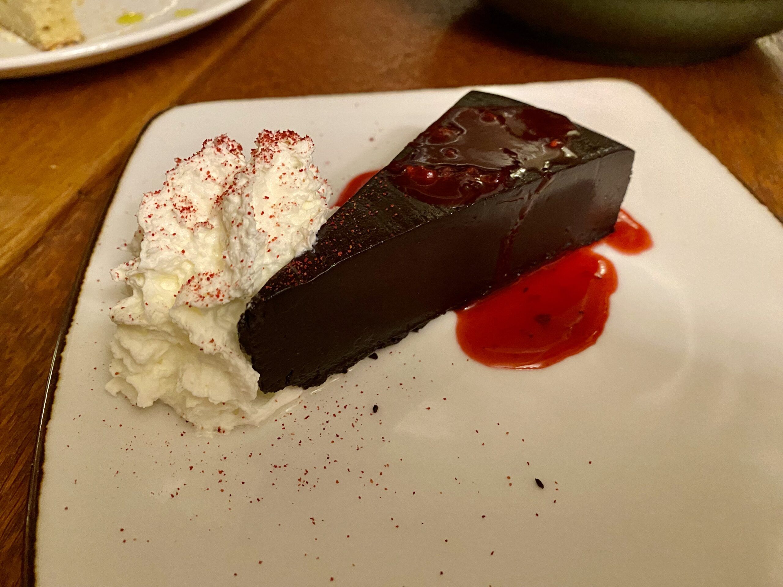 Chocolate torte is divine at Haywood's Piano Bar & Grill.