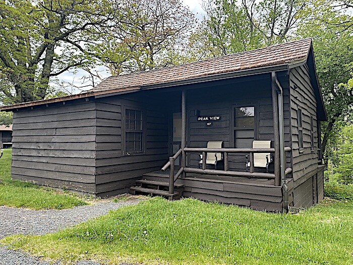 A cute traditional, two-bedroom cabin.