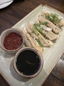 Potstickers at Eclipse restaurant Hyatt Regency San Francisco 