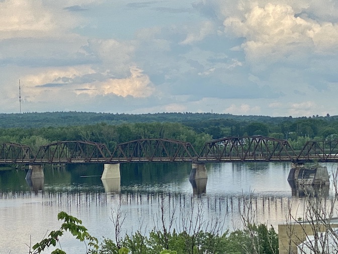 Bill Thorpe rail bridge over Saint John River.