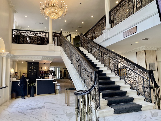 Gracious stairways greet you at the entrance.