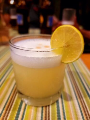 Pisco Sour with Citrus Slice