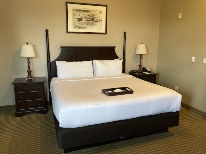 A guest room at The Springs Resort