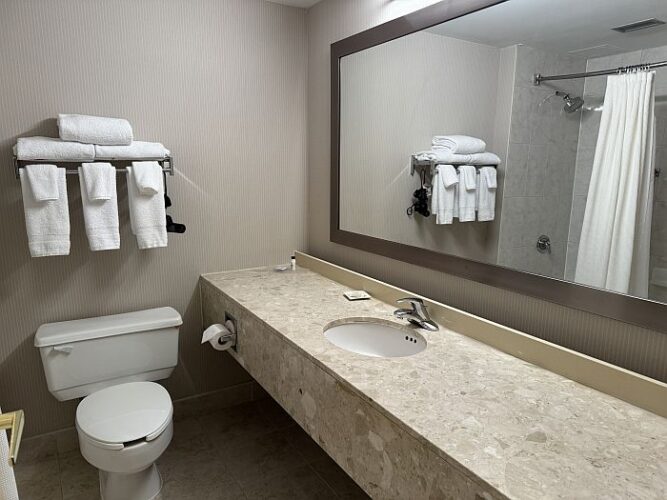 Bathroom in guest room at Delta Hotels St John, Newfoundland