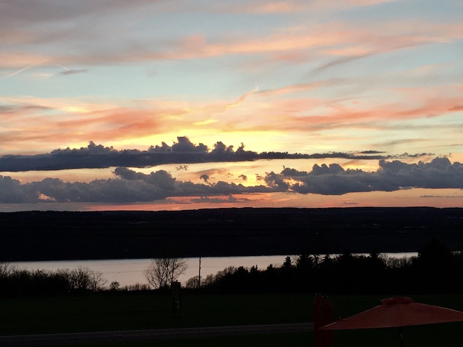 The sunset views from the porch are stunning.