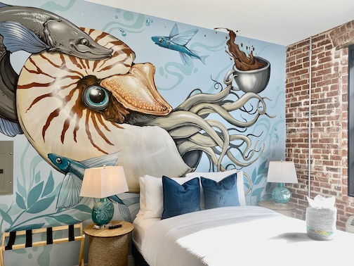 For an aquatic theme, check out Suite 104.