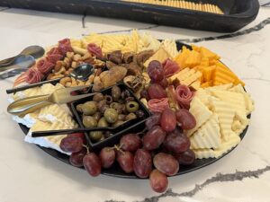 cheese plate at Gosby House Inn in pacific Grove, California