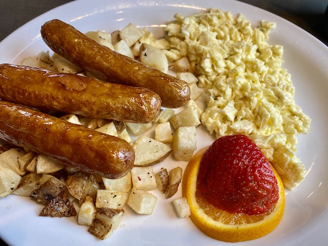 A hot, full breakfast comes with your room at Amsterdam Inn & Suites.