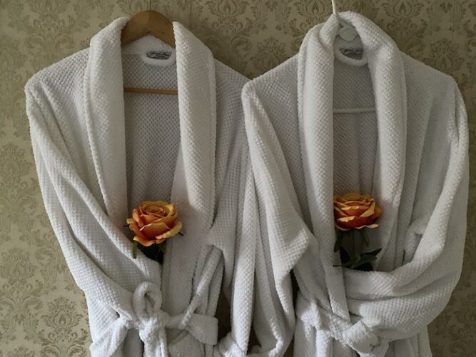 Robes for two, Home Place Inn, Kensington, Prince Edward Island, Canada