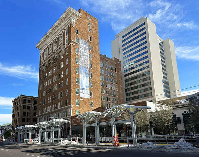 Moxy Downtown Phoenix is house in the historic Luhrs Tower 