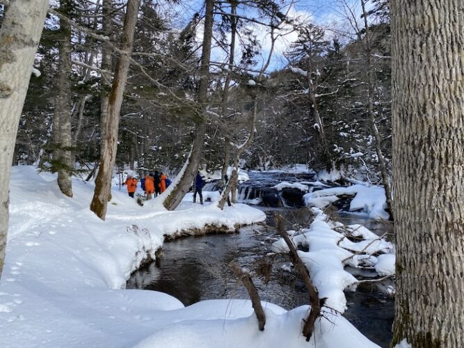 Ski touring, Lake Akan Tsuruga Wings Resort, Hokkaido, Japan