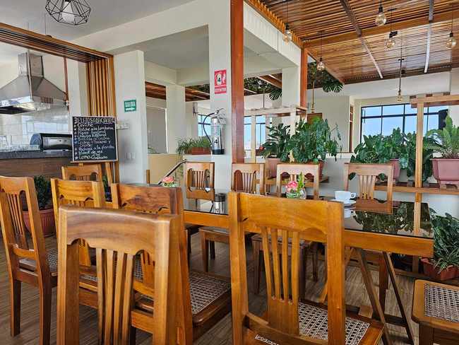 Onsite open-air breakfast room on roof top 