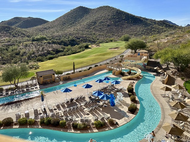 Lazy river u-shaped pool at JW Marriott Starr Pass Resort 