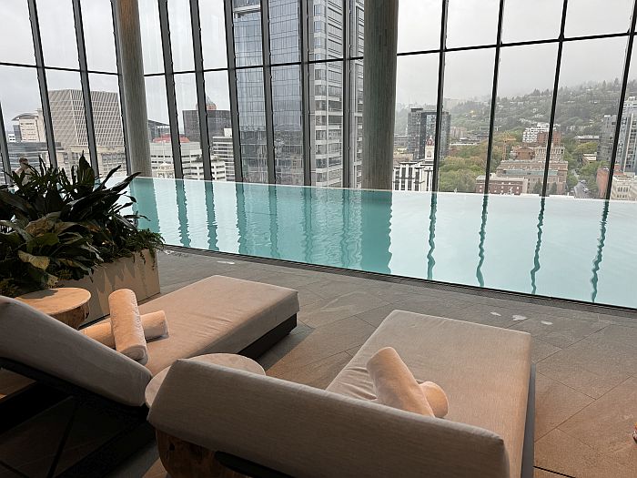 Grand Deluxe room, The Ritz-Carlton, Portland. indoor pool