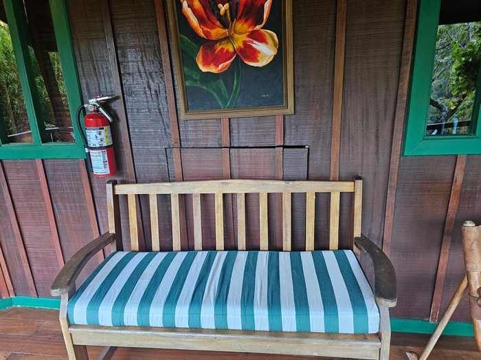 Bench at Trogon Lodge