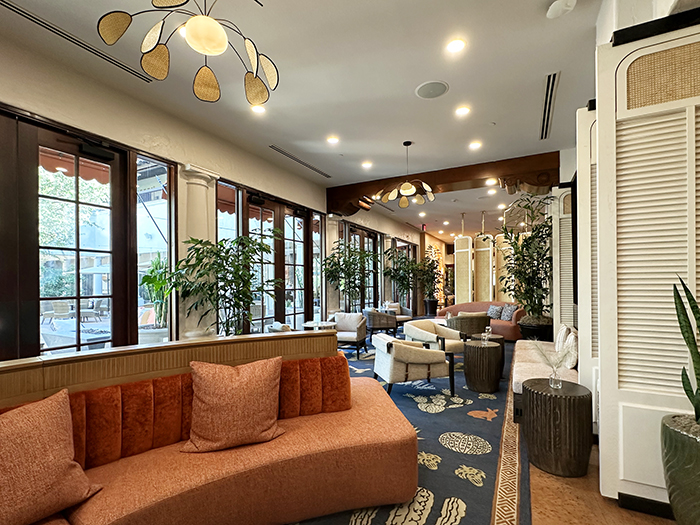 Southwest meets Colonial meets midcentury in the lobby of The Scottsdale Resort