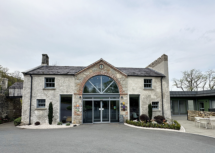 Restored reception building for Killeavy Caste Estate features original arched brick details