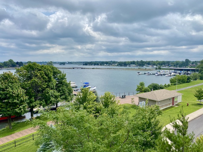 Balcony view from 1000 Islands Harbor Hotel