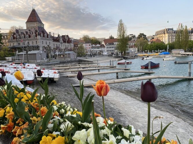 Along Lake Geneva, Lausanne, Switzerland