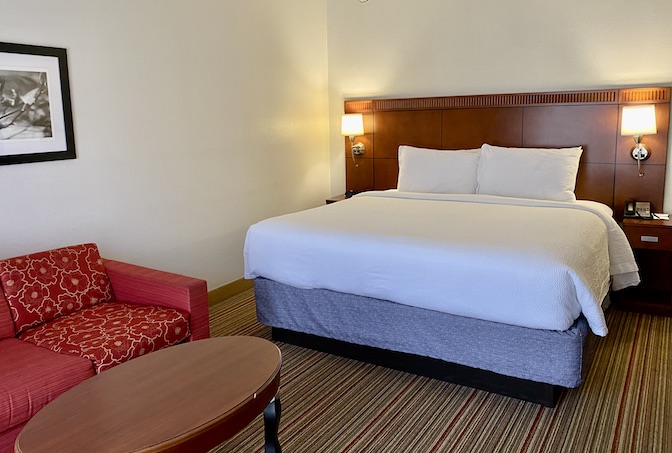 Comfortable rooms available in the Orlando Airport Courtyard.